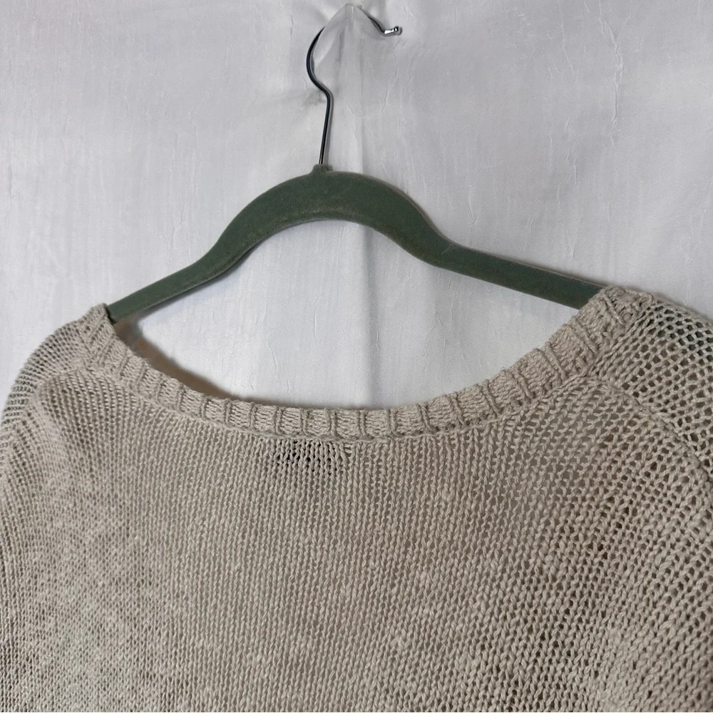 3/$20 💥‎ Blank Paige Oversized Relaxed Fit Sweater Distressed Cream Frayed Knit